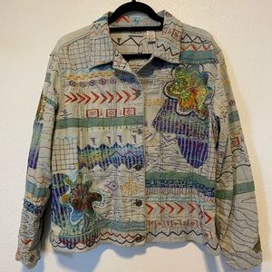 Vintage Funky Denim Shirt Jacket